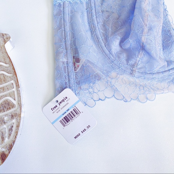 Free People | Lucia Underwire Bra Blue Hydrangea - Picture 7 of 11